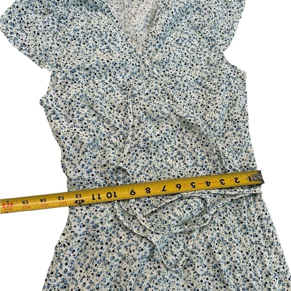 Brandy Melville Floral Wrapped Around Side Tie Midi Dress Size 2 - Picture 9 of 17